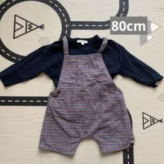 【美品】CARAMEL 80センチ カットソー ロンパース セット　秋冬