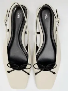 新品 ZARA スリングバックシューズ 40サイズ