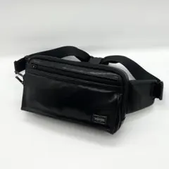 美品✨PORTER　AMAZE　ポーター　ボディバッグ　ウエスト　レザー　黒