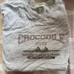 クロコダイル 半袖 プリントTシャツ L グレーのサムネイル