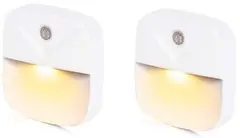 暖色2個 LEDナイトライト足元灯 常夜灯 明暗センサー
