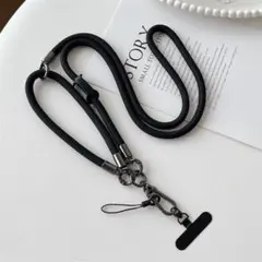 スマホショルダーストラップ 　新品　 3Way 携帯 ストラップ　ブラック