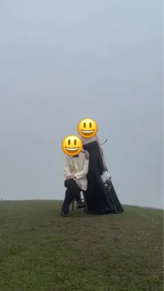 前撮りブラックロングドレス