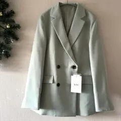 新品⭐️VIS ウールライクメランジテーラードジャケット ミントグリーン　入学式⭐️