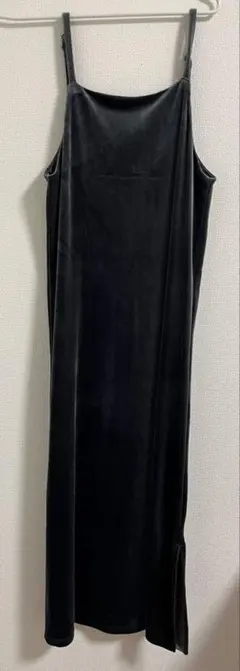 GU ベロアワンピース　ブラック　XS