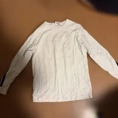 ホワイト 長袖 Tシャツ テキストデザイン