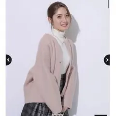 ピンク ノーカラージャケット