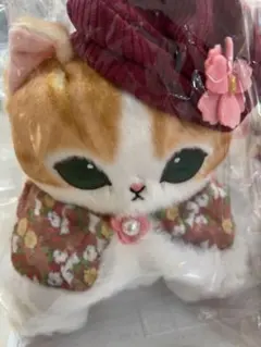 mofusand×日比谷花壇 ぬいぐるみ ケープにゃん(レッド) - メルカリ
