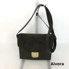 ESCADA エスカーダ レザー コーデュロイ スエード フラップ バッグ