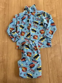 120カーズ　ふわふわパジャマ　冬用　もこもこ　青　ブルー　長袖