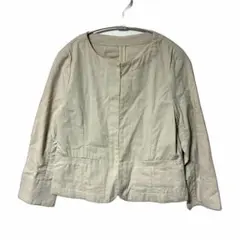 ROPE PICNIC リネン混ノーカラージャケット ベージュ系 サイズ38のサムネイル