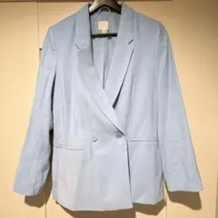 Ｈ&M 水色 ダブルボタン テーラードジャケット