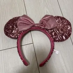 ディズニー カチューシャ ピンク スパンコール