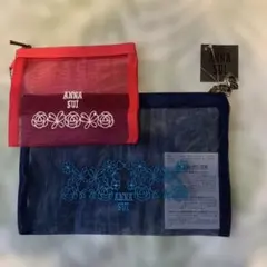 【新品未使用】ANNA SUI メッシュポーチ　小物入れ　２つセットのサムネイル