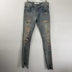 LOST ANGELS クラッシュリペアストレッチスキニーデニムパンツ LOST ANGELS クラッシュリペアストレッチスキニーデニムパンツ - メルカリ