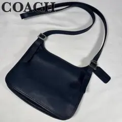 美品 コーチ COACH オールドコーチ ショルダーバッグ 斜め掛け ネイビー
