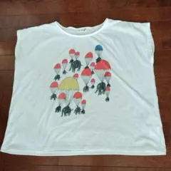 パラシュート ゾウ柄 半袖Tシャツ LLサイズのサムネイル
