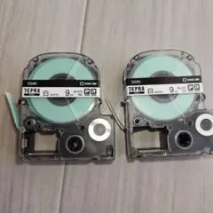 テプラ　テープカートリッジ 白　2個セットブラックインク TEPRA PRO