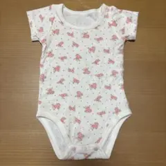 【値下げ中/美品】綿100% ベビー ロンパース 半袖 花柄　コンビ