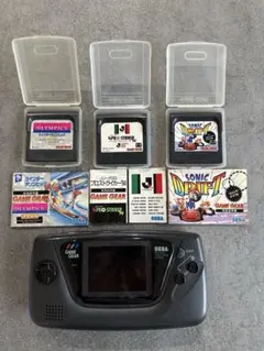 ジャンク品　SEGA Game Gear + ゲームソフト3本付き　ゲームギア