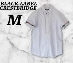 【ブラックレーベルクレストブリッジ】半袖シャツ/チェック/M/サックスブルーのサムネイル