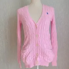 RALPH LAUREN V字カーディガン ケーブルニット コットン100%のサムネイル