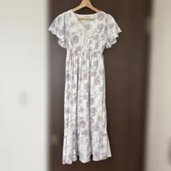 Cocoonist カップ付き ルームウェア 花柄 ワンピース