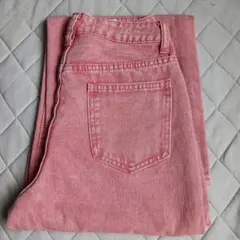 SHEIN PETITE ピンク ワイドレッグデニムパンツのサムネイル