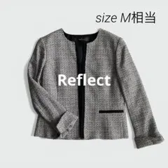 試着のみ★Reflect ノーカラージャケット ブラック　M相当
