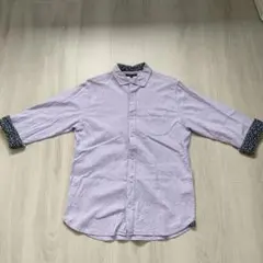 m.f. editorial 薄紫 五分袖シャツ Lのサムネイル