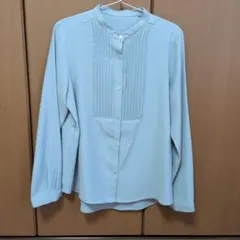 オリヒカ ピンタックブラウス L　ブルーのサムネイル