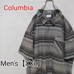 S113【US輸入】Columbia(コロンビア)　半袖シャツ【XXL】ボーダー