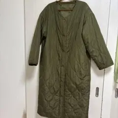 チ*ラ様 オリーブ キルティングロングジャケット