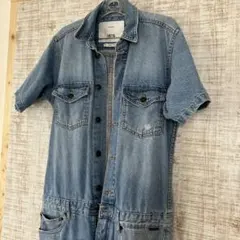 ZARA MANジャンプスーツ　オールインワン　つなぎ　デニム　半袖