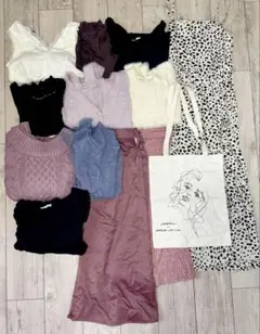 まとめ売り 秋冬服 オフィスカジュアル シンプル M レディース セット