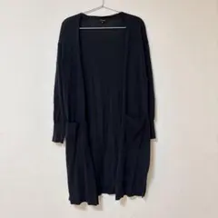 【7-IDconcept.】ロングカーディガン ブラック 38のサムネイル