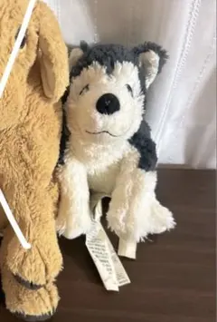 IKEA イケア　GOSIG GOLDEN ぬいぐるみ 犬 グレー ホワイト