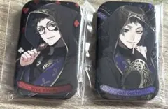 ツイステ　ラメキラスクエア缶バッジ　式典服　ジェイド・リーチ　トレイ・クローバー