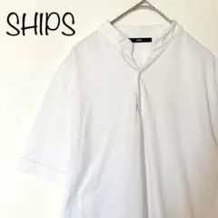 【SHIPS】メンズ　ポロシャツ　ボタンダウン　ホワイト　Sのサムネイル