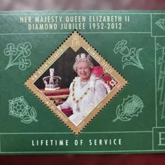 78146セール現品限　外国切手　英領マン島発行エリザベス女王小型シート