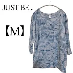 美品✨JUST BE...【M】タイダイ柄 五分袖 Tシャツ オシャレ 秋冬
