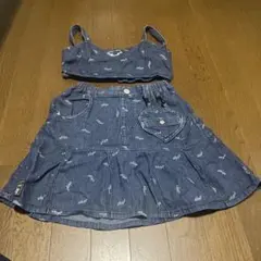 デニム ジャンバースカート 150サイズ