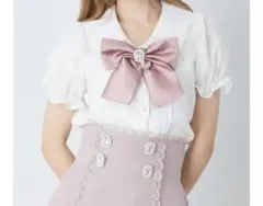 Ank Rouge アンクルージュ ビジューリボン セーラー カラー ブラウス