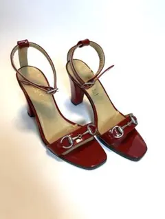 GUCCI ホースビット パテントレザー アンクルストラップ パンプス　サイズ5のサムネイル