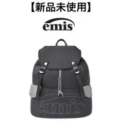 新品未使用】韓国限定 EMIS アウトラインロゴ リュック ダークグレー 