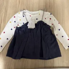 新品未使用タグ付きapreslescours ハート柄 チュニック 110cm