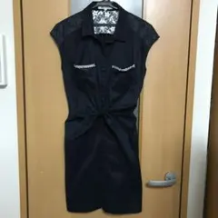 アプワイザーリッシェ ワンピース レース ネイビー 紺 リボン