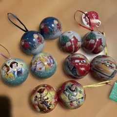 Disney クリスマス オーナメント 缶 5個セットのサムネイル