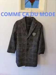 美品コムサ・デ・モード チェック柄ジャケット エンブレム付　110cm