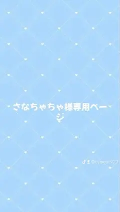 さなちゃちゃ様専用ページ